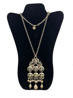 Vtg Graziano Large Pendant Necklace
